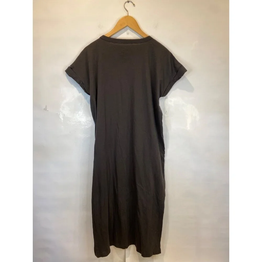 Chaser Long Midi Tee T Shirt Dress Gray AC/DC Size Large Gray Short Sleeve - Picture 5 of 7